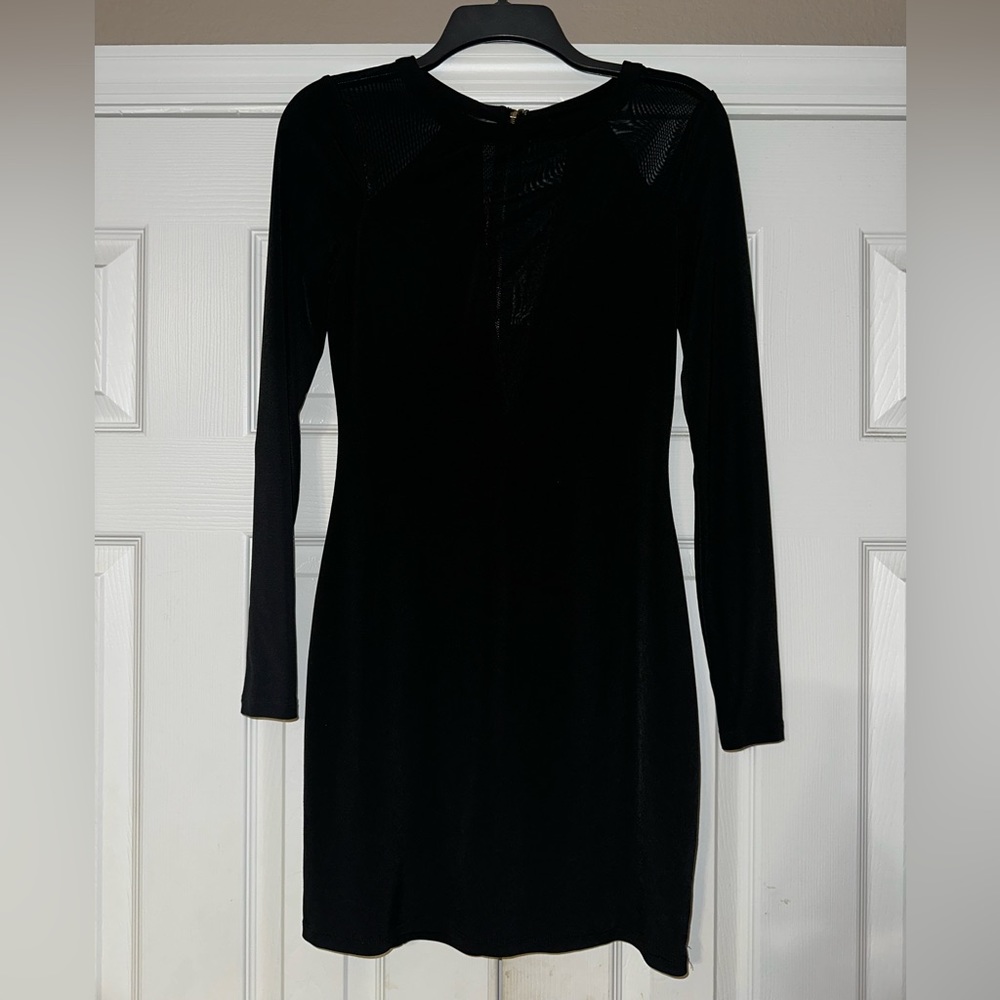 Express Black Mesh Mini Dress